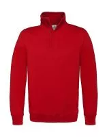 ID.004 Cotton Rich 1/4 Zip Sweat Piros