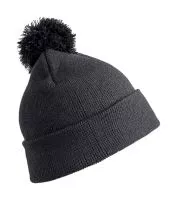 Junior Pom Pom Beanie Black