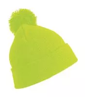 Junior Pom Pom Beanie Fluorescent Yellow