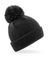 Junior Reflective Bobble Beanie Black