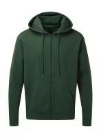 Kapucnis felső Full Zip Men Bottle Green