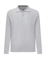 Kids 65/35 Long Sleeve Polo Heather Grey