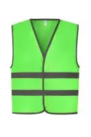 Kids Fluo Reflective Border Waistcoat Lime