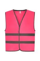 Kids Fluo Reflective Border Waistcoat Rózsaszín