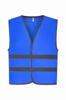 Kids Fluo Reflective Border Waistcoat Royal Blue