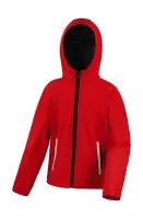 Kids TX Performance Hooded Softshell Jacket Red/Black