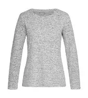 Knit Long Sleeve Women Szürke