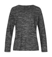 Knit Long Sleeve Women Dark Grey Melange