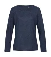 Knit Long Sleeve Women Marina Blue Melange