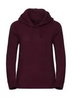 Ladies` Authentic Melange Kapucnis felső Sweat Burgundy Melange