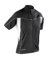 Ladies` Bike Full Zip Top Black/White