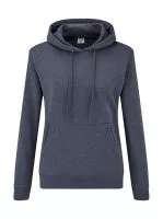 Ladies Classic Kapucnis felső Sweat Heather Navy