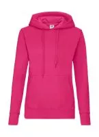 Ladies Classic Kapucnis felső Sweat Fuchsia