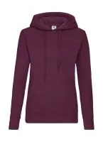 Ladies Classic Kapucnis felső Sweat Burgundy