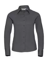 Ladies’ Classic Twill Shirt LS Zinc