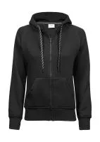 Ladies Fashion Full Zip Hood Black