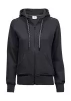 Ladies Fashion Full Zip Hood Dark Grey