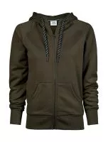 Ladies Fashion Full Zip Hood Dark Olive