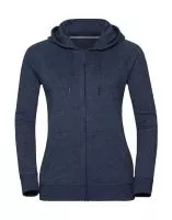 Ladies` HD Zipped Hood Sweat Bright Navy Marl