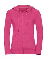 Ladies` HD Zipped Hood Sweat Pink Marl