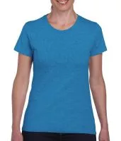 Ladies` Heavy Cotton T-Shirt Heather Sapphire