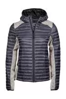 Ladies Hooded Outdoor Crossover Jacket Space Grey/Grey Melange