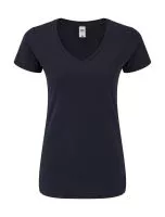 Ladies` Iconic 150 V Neck T Deep Navy