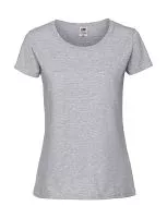 Ladies` Iconic 195 Ringspun Premium T Heather Grey