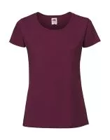 Ladies` Iconic 195 Ringspun Premium T Burgundy