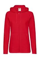 Ladies Lightweight Kapucnis felső Sweat Jacket Piros