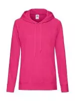 Ladies Lightweight Kapucnis felső Sweat Fuchsia