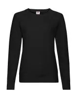 Ladies Lightweight Raglan Sweat Black