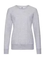 Ladies Lightweight Raglan Sweat Heather Grey