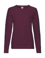 Ladies Lightweight Raglan Sweat Burgundy