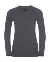 Ladies Long Sleeve HD T Szürke