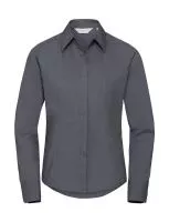 Ladies` LS Fitted Poplin Shirt