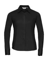 Ladies` LS Fitted Poplin Shirt Black