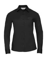 Ladies` LS Poplin Shirt Black