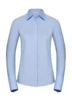 Ladies` LS Ultimate Stretch Shirt Bright Sky