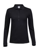 Ladies Luxury LS Stretch Polo Black