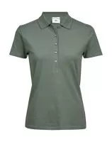 Ladies Luxury Stretch Polo Leaf Green