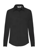 Ladies Poplin Shirt LS Black