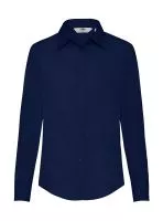 Ladies Poplin Shirt LS Navy