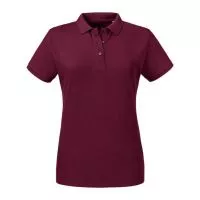 Ladies` Pure Organic Polo Burgundy