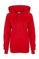 Ladies Raglan Hoodie Fire Red