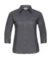 Ladies` Roll 3/4 Sleeve Shirt Zinc