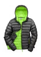 Ladies` Snow Bird Hooded Jacket Black/Lime