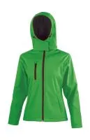 Ladies TX Performance Hooded Softshell Jacket Vivid Green/Black