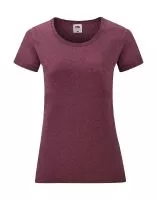 Ladies Valueweight T Heather Burgundy