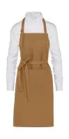 LISBON - Organic Heavyweight Bib Apron with Pocket Caramel